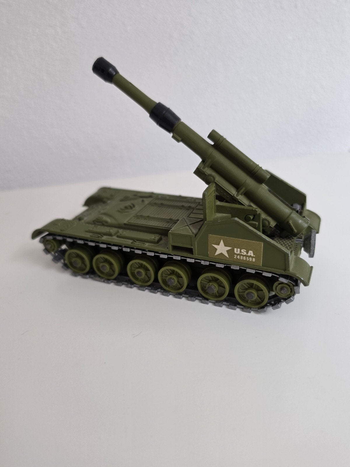 Dinky Toys 155 mm Mobile Gun - Vintage Militair Voertuig, Ophalen of Verzenden, Gebruikt