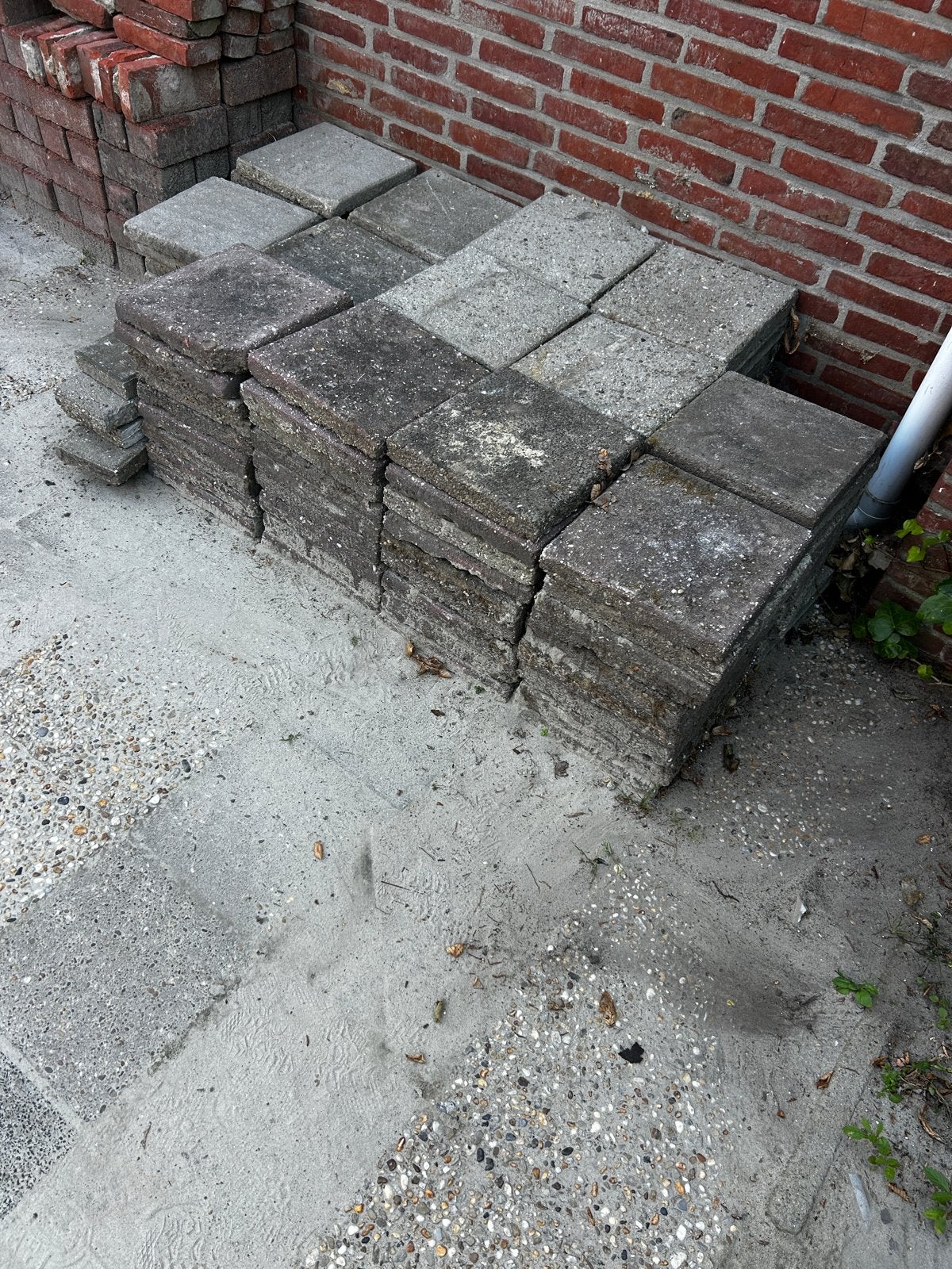 Gebruikte betontegels voor terras of pad, Ophalen, Overige materialen, Gebruikt, 5 tot 10 m²