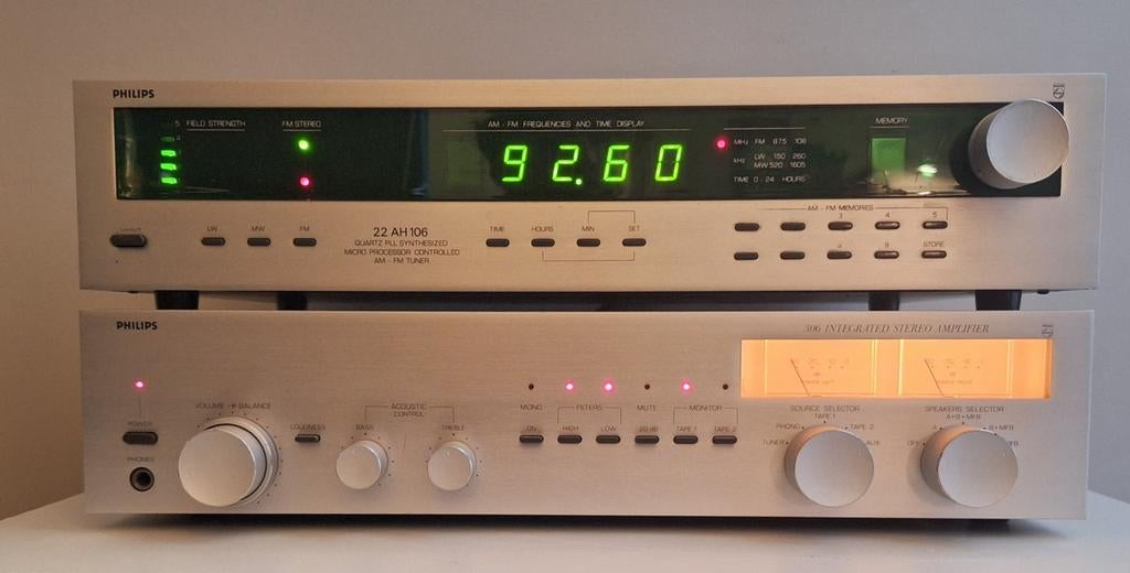 Philips 22AH306 versterker & 22AH106 tuner, Ophalen, Gebruikt, 60 tot 120 watt, Overige merken