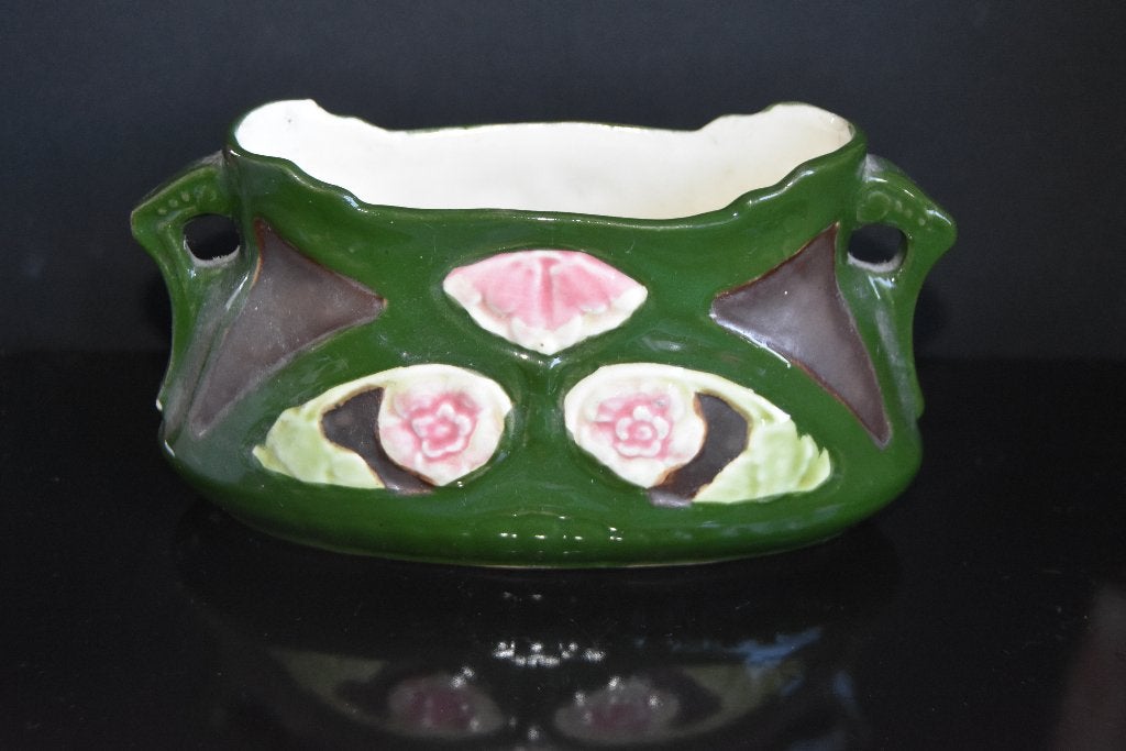 Art Nouveau cache pot Barbotine Majolica Planter Jardinière, Verzenden