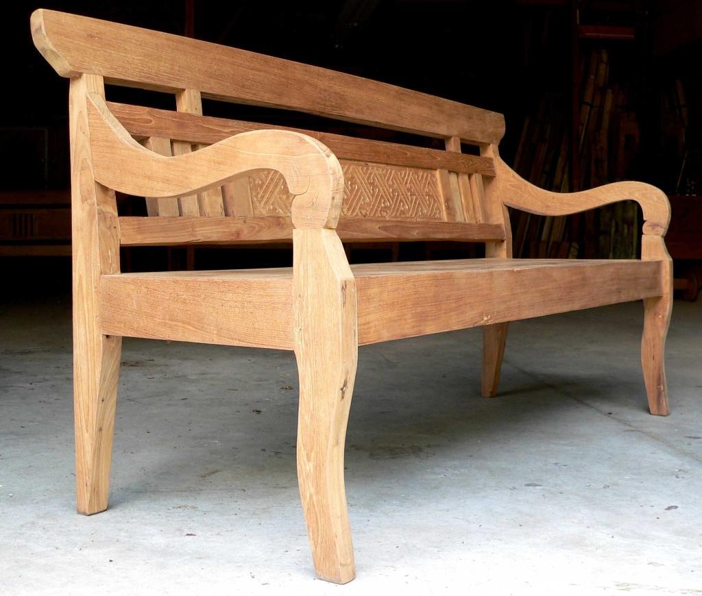 Unieke antieke stationsbank teak hout RB16 tuin bank bali, Antiek en Kunst, Ophalen of Verzenden