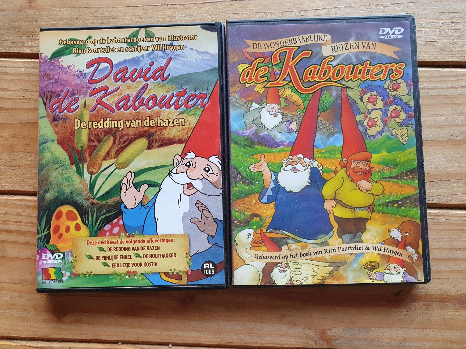 De Kabouters David DVD's - De Redding van de Hazen & Reizen, Cd's en Dvd's, Dvd's | Kinderen en Jeugd, Alle leeftijden, Ophalen