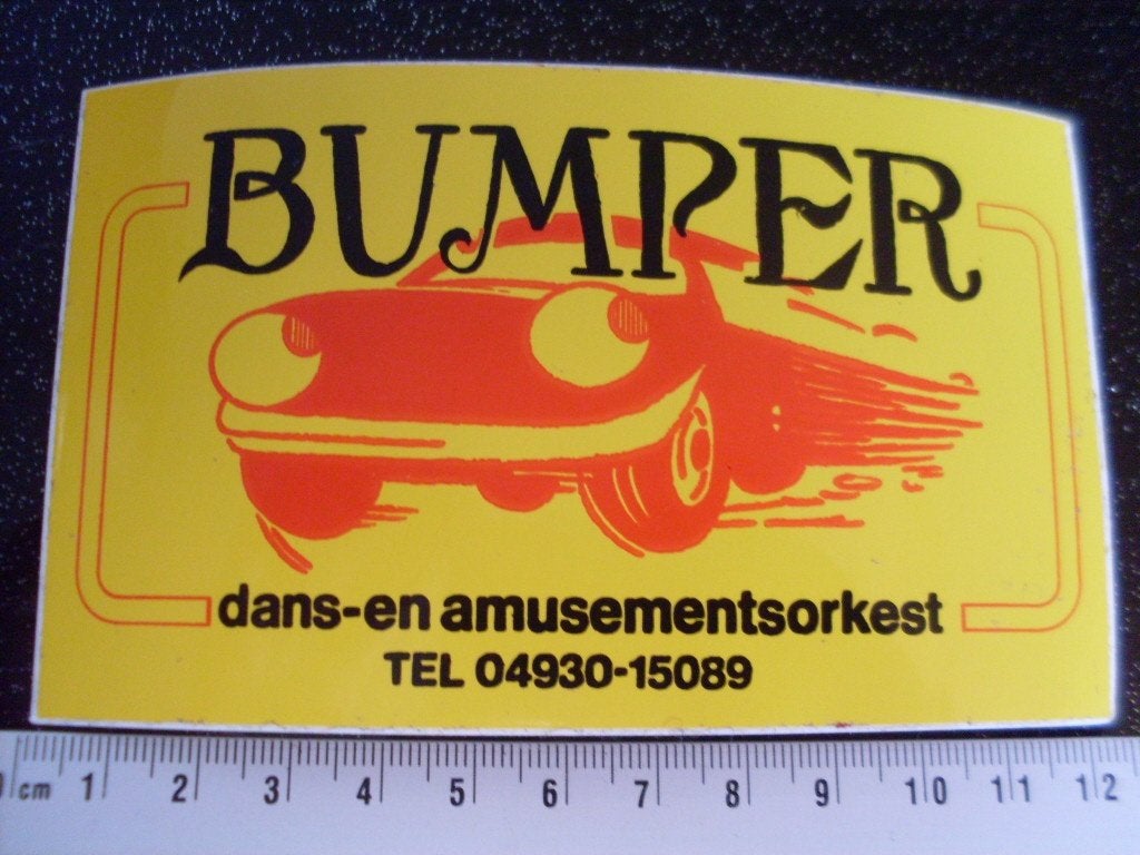 sticker bumper dansorkest amusementsorkest logo, Verzenden, Zo goed als nieuw, Bedrijf of Vereniging