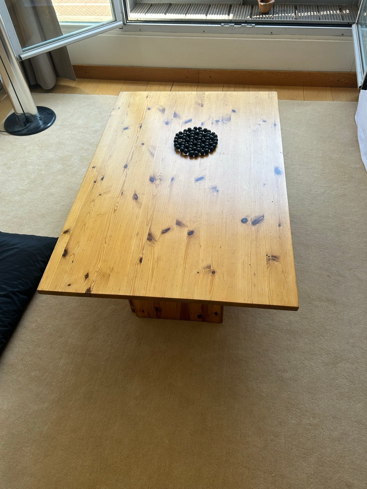 Grenen salontafel – stijl Ate van Apeldoorn, Gebruikt, 100 tot 150 cm, Vintage, antique, modern, art deco, post moder, 80s, minimal