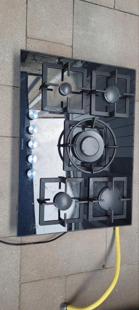 Siemens keramische gas inbouw kookplaat (gas op glas) 70cm, Witgoed en Apparatuur, Kookplaten, Ophalen, Gebruikt, Inbouw, Gas