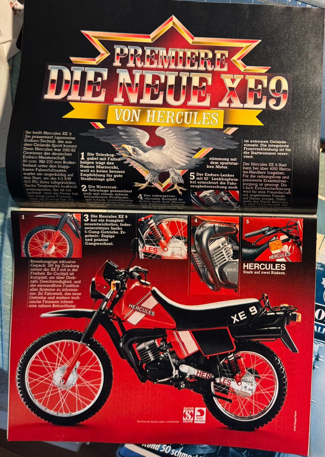 Advertentie 1983 Hercules XE 9, Verzenden, Zo goed als nieuw, Motoren