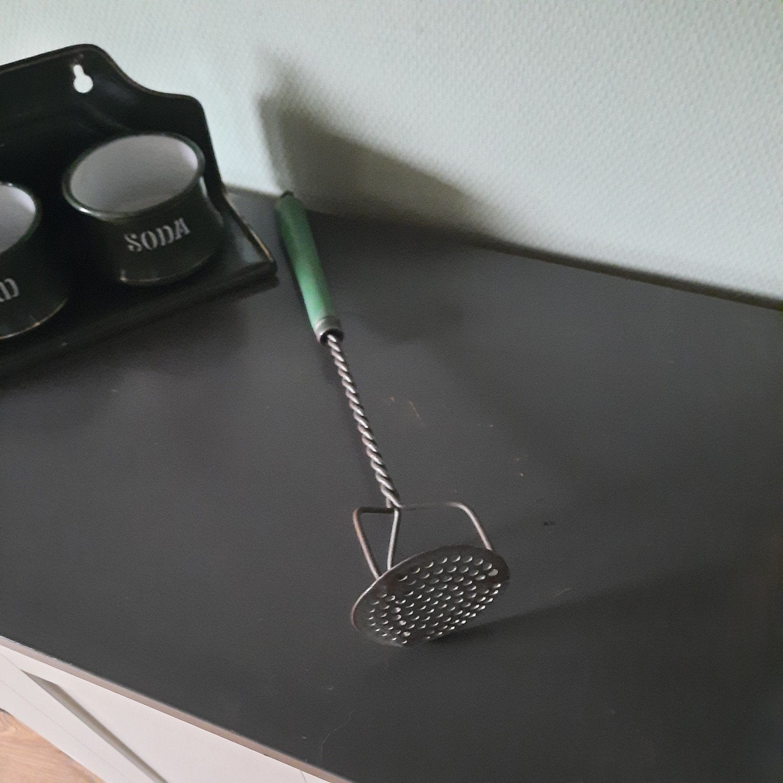 vintage stamper, Ophalen of Verzenden, Metaal, Overige merken, Groen