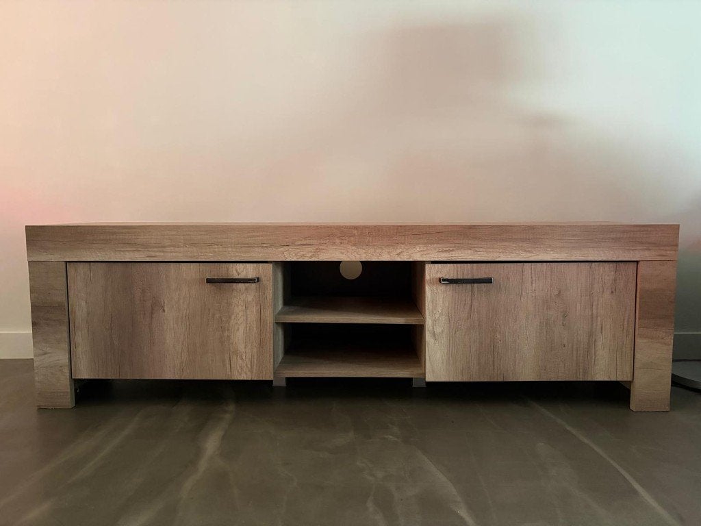 TV Meubel Eikenlook, Huis en Inrichting, Kasten | Televisiemeubels, Ophalen, Gebruikt, 150 tot 200 cm, Minder dan 100 cm