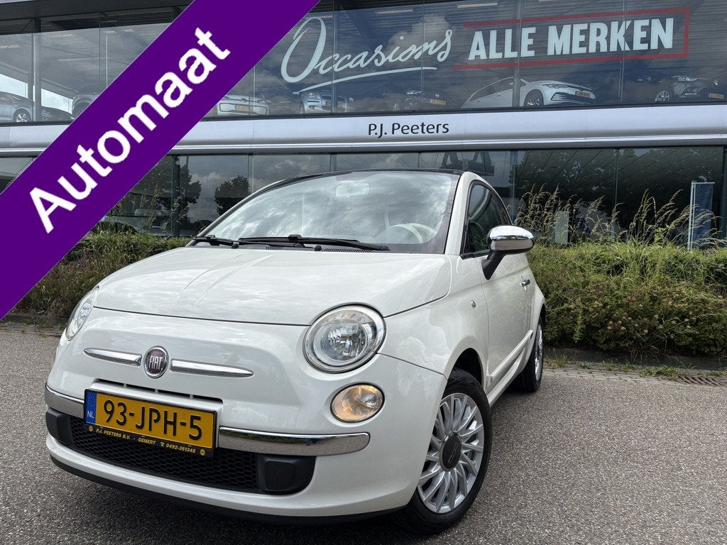 Fiat 500 4 cilinder automaat 1.2 Lounge Glazen panoramadak -, Euro 5, Stof, Gebruikt, 1242 cc