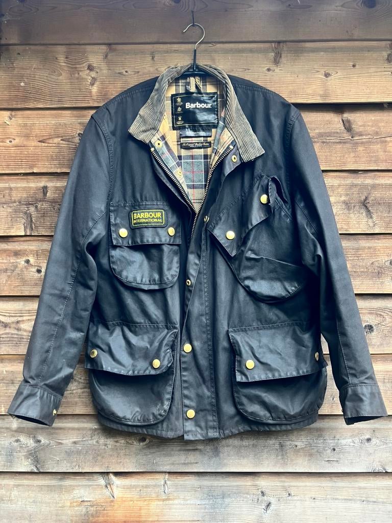 Vintage Barbour international motorcycle wax jas, Ophalen of Verzenden, Tweedehands, Heren, Jas | textiel