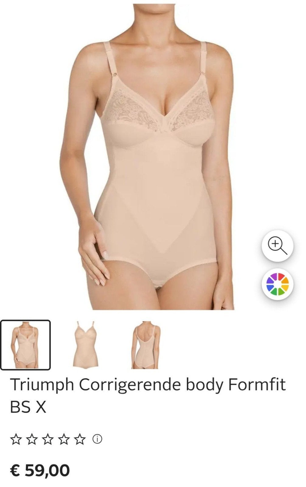 Nieuwe Triumph corrigerend body  95 D, Triumph, Ophalen of Verzenden, Beige, Body of Korset