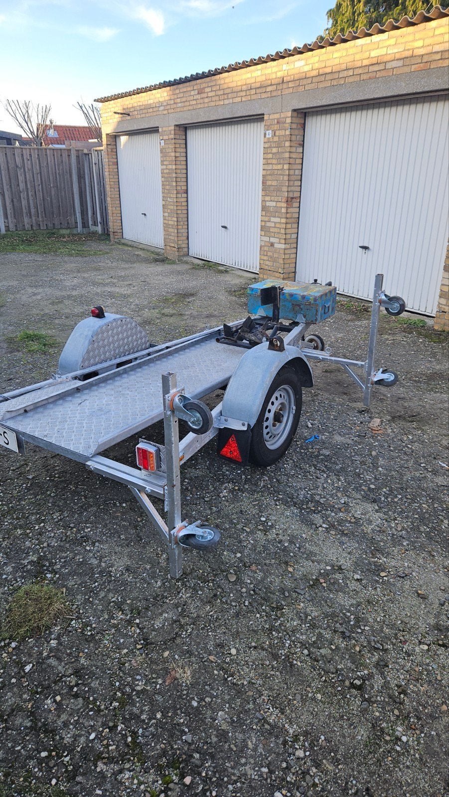Compacte motortrailer / aanhanger, opklapbaar, Ophalen of Verzenden, Gebruikt