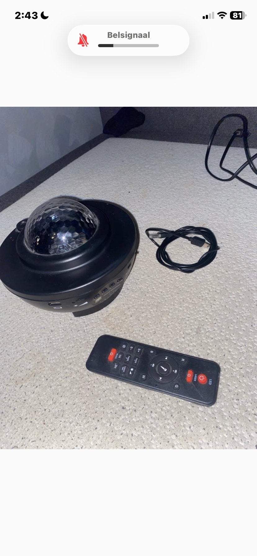 Sterrenprojector met afstandsbediening, Ophalen, Overige merken, Met afstandsbediening, Kunststof