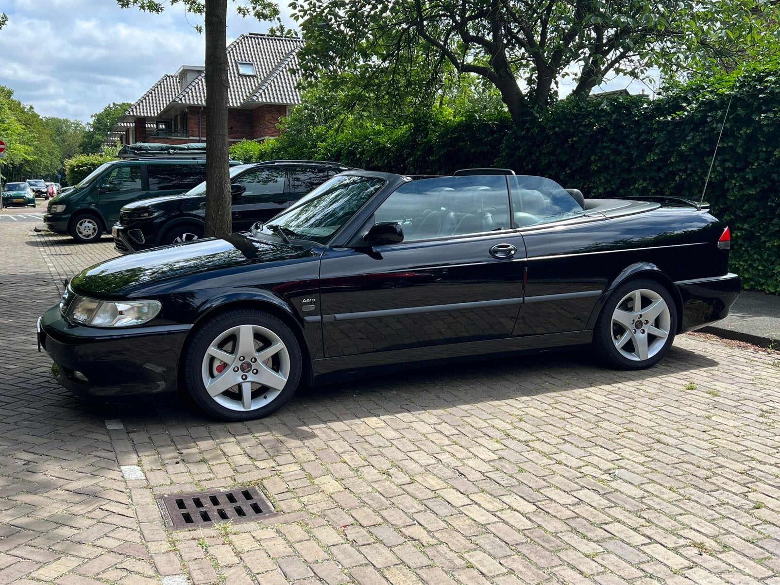 Saab 9-3 2.0 Turbo Aero Cabrio AUT 2001 Zwart 255pk, Zwart, 4 cilinders, Cabriolet, Zwart