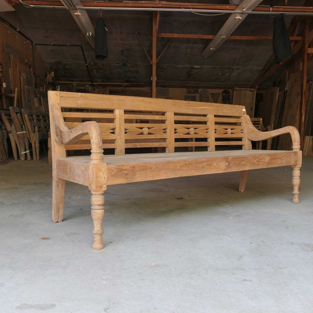 Stationsbank RQ19 TEAK bank tuin terras Ibiza Bali lounge, Ophalen of Verzenden