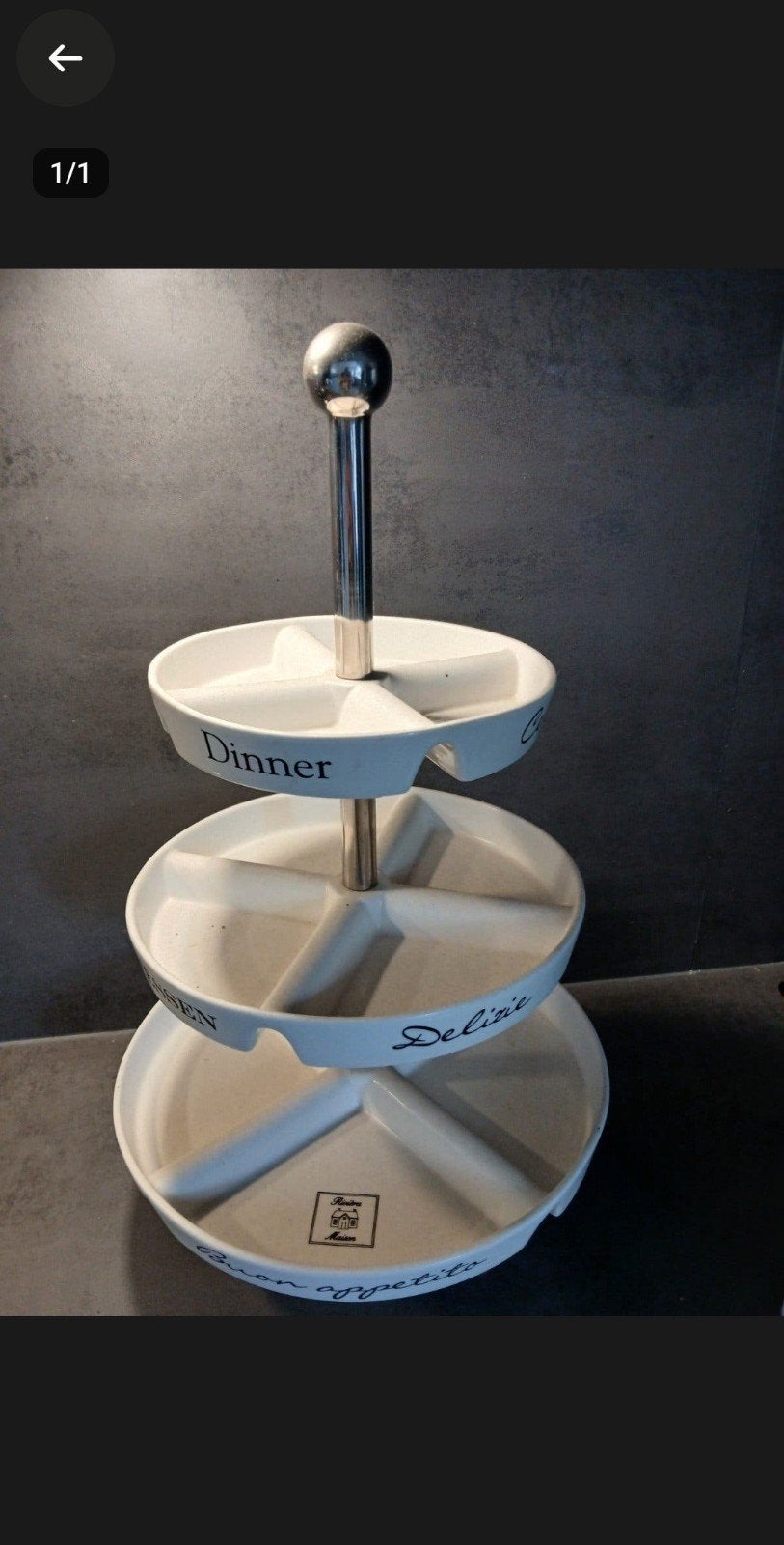 riviera maison Etagere met 3 lagen - Dinner Delizie Buon Ap, Ophalen, Overige materialen, Overige typen, Nieuw