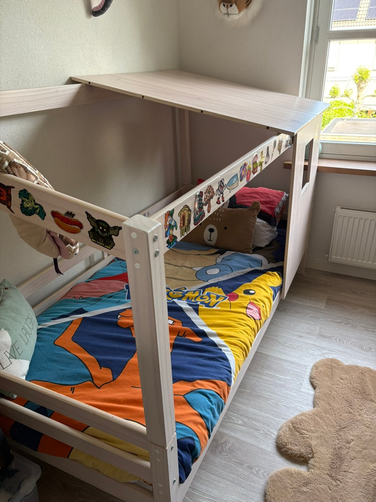 Boomhuis kinderbed / Bedhuisje, Ophalen, Gebruikt, 70 tot 85 cm, Lattenbodem