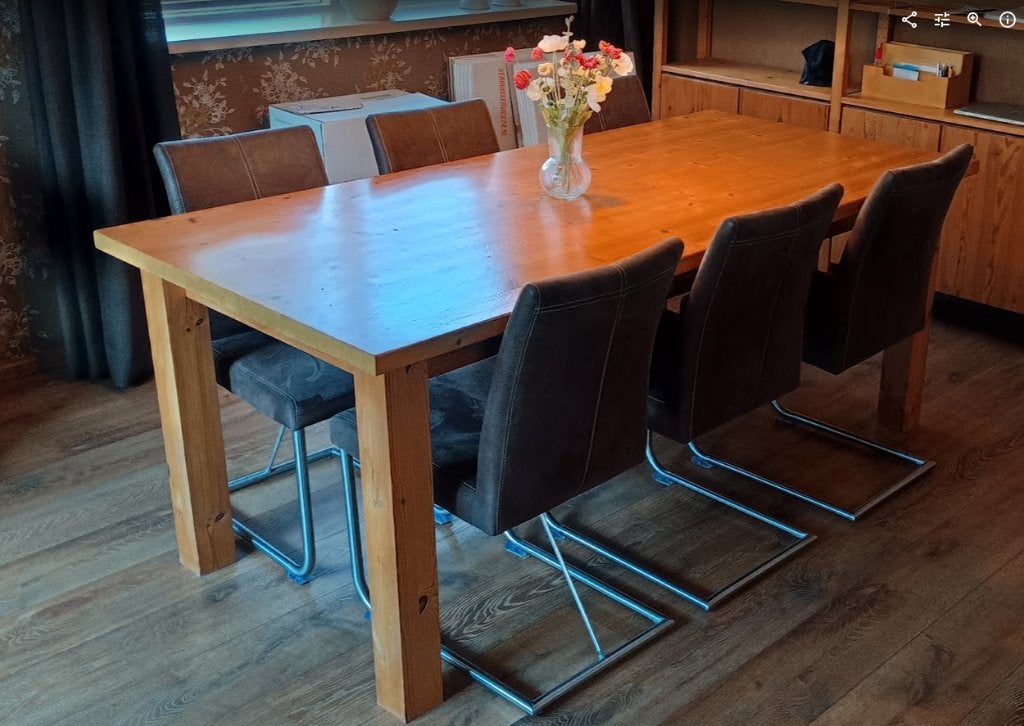 Grenen tafel (massief hout), Ophalen, Gebruikt, Grenen, 50 tot 100 cm