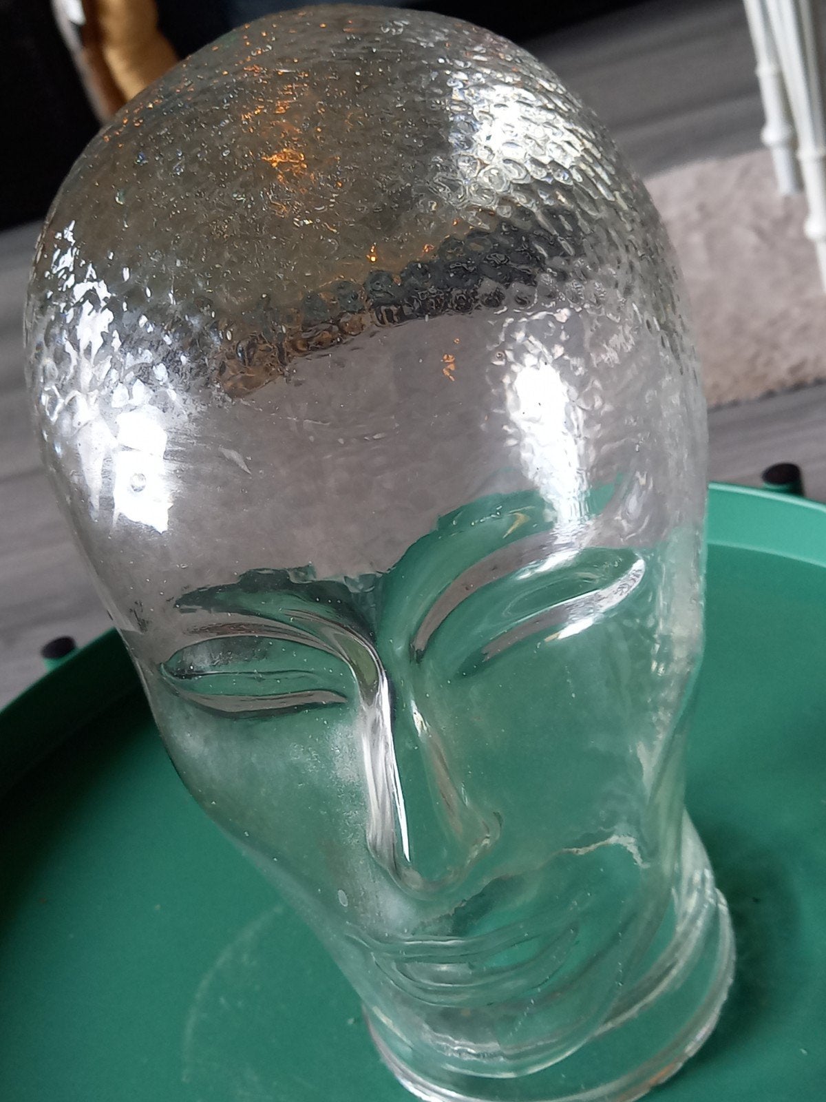 Glazen Hoofd - Decoratief & Uniek retro hoofd, Ophalen of Verzenden, Zo goed als nieuw, Glas, Modern