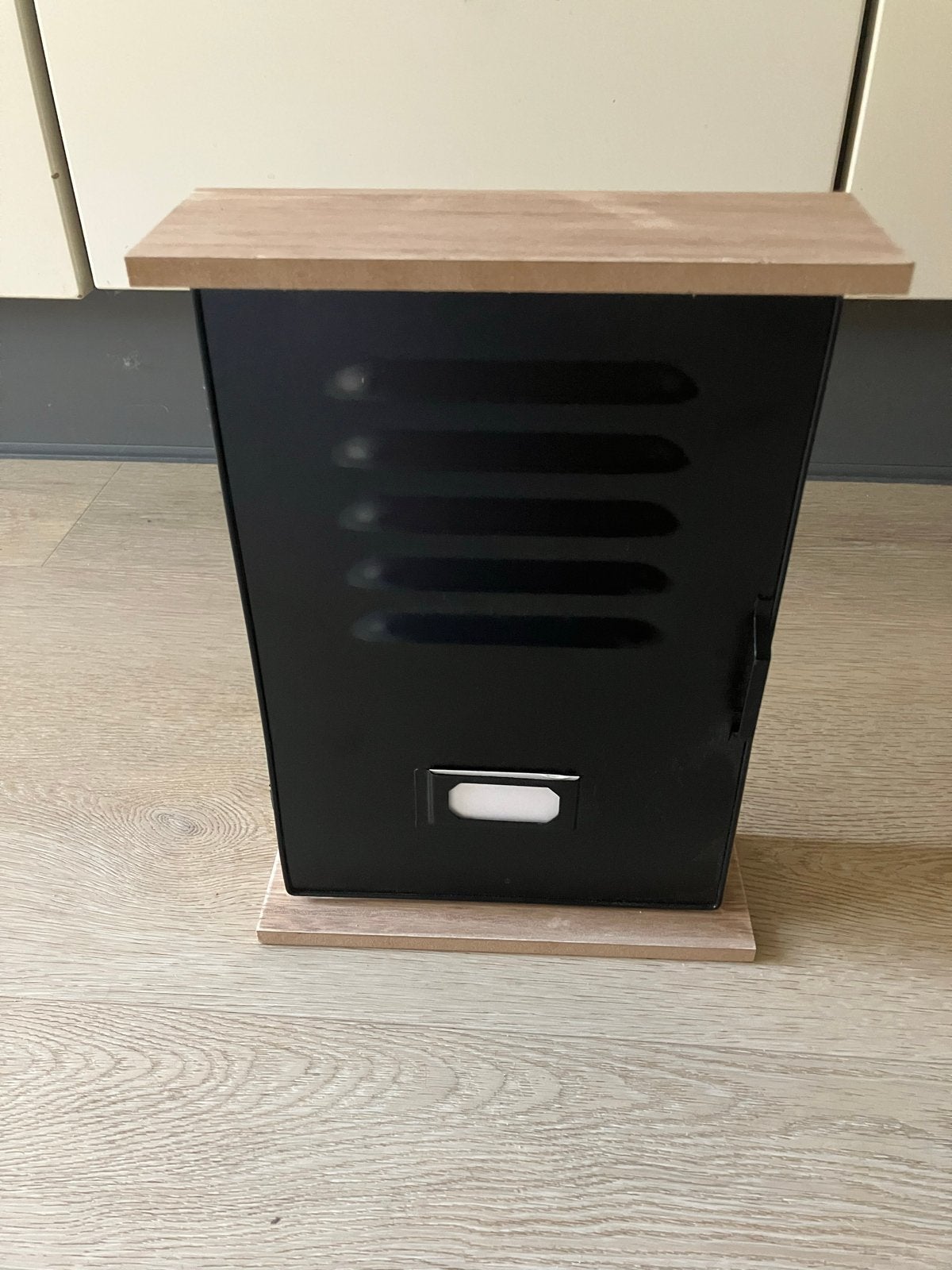 Locker sleutelkastje - zwart van hout/metaal, Ophalen of Verzenden, Nieuw