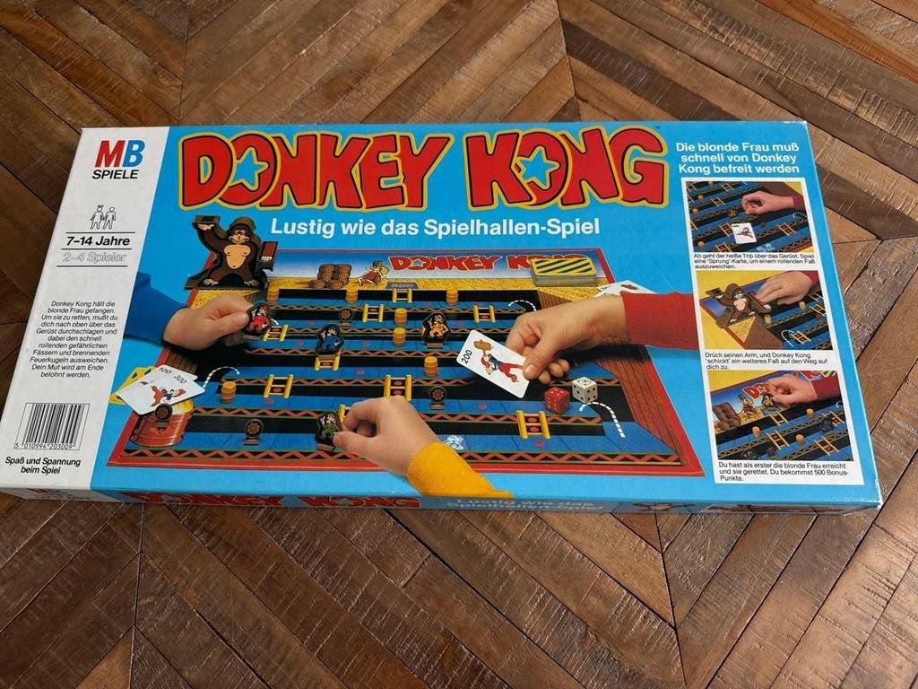 Donkey Kong Bordspel MB Spiele - Duitse versie - Compleet, Ophalen of Verzenden, Gebruikt