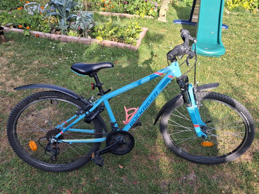 24 inch fiets rockrider st500, Gebruikt, Velgrem, Ophalen, Overige merken
