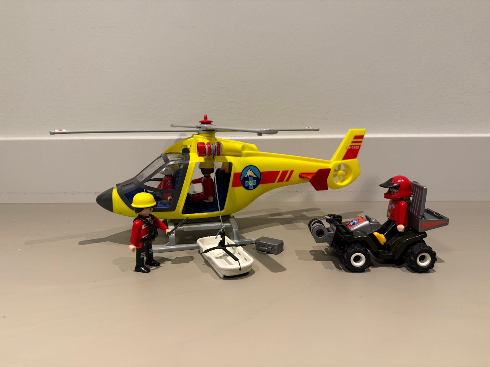 Playmobil Reddingshelikopter + Reddingsquad, Ophalen of Verzenden, Gebruikt, Complete set, Voertuig