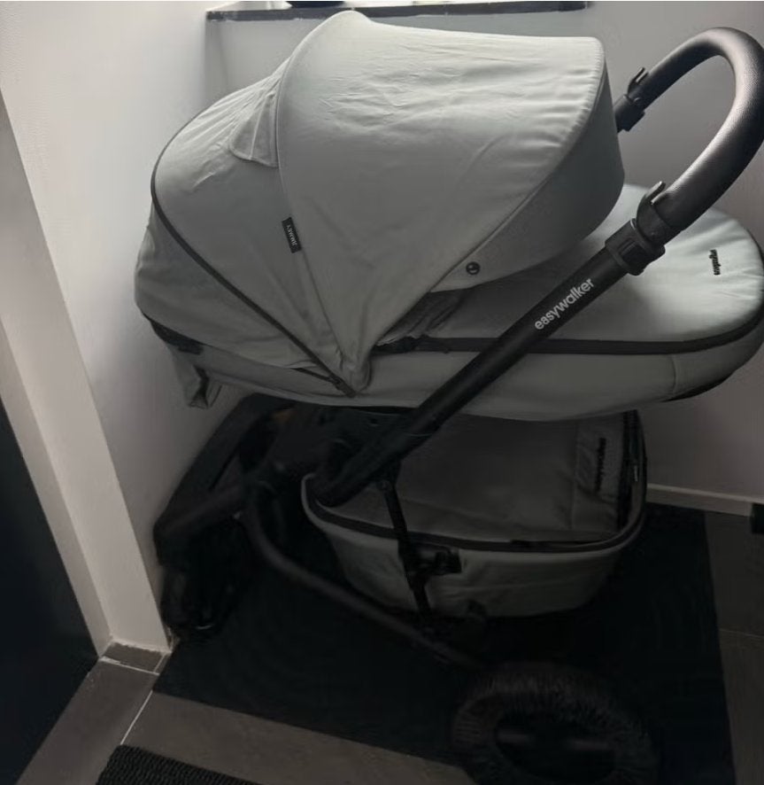 Easywalker combiwagen met reiswieg & kinderzitje, Zo goed als nieuw, Combiwagen, Verstelbare duwstang, Ophalen