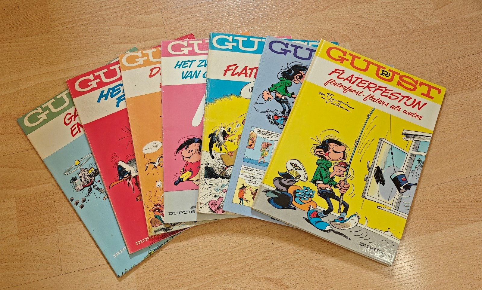 Guust Flater stripboeken, Meerdere stripboeken, Ophalen of Verzenden, Gelezen, Franquin