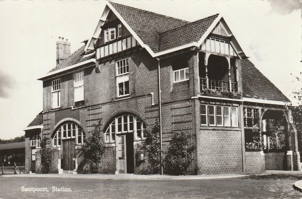 Santpoort  Station, Ophalen of Verzenden, 1940 tot 1960, Ongelopen, Noord-Holland