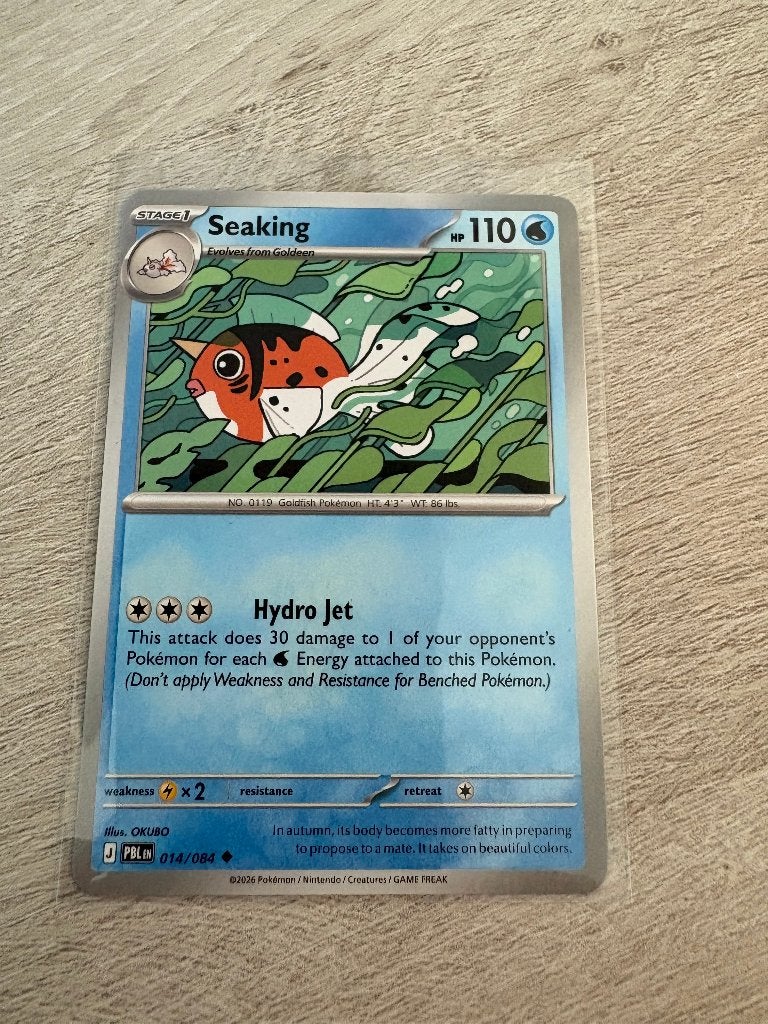 Seaking 014/084 Pitch Black - Pokémon Kaart, Ophalen of Verzenden, Nieuw, Losse kaart