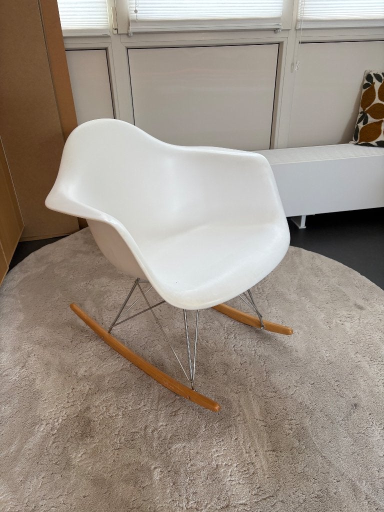 Schommelstoel wit, Huis en Inrichting, Stoelen, Ophalen, Kunststof, Gebruikt, Wit