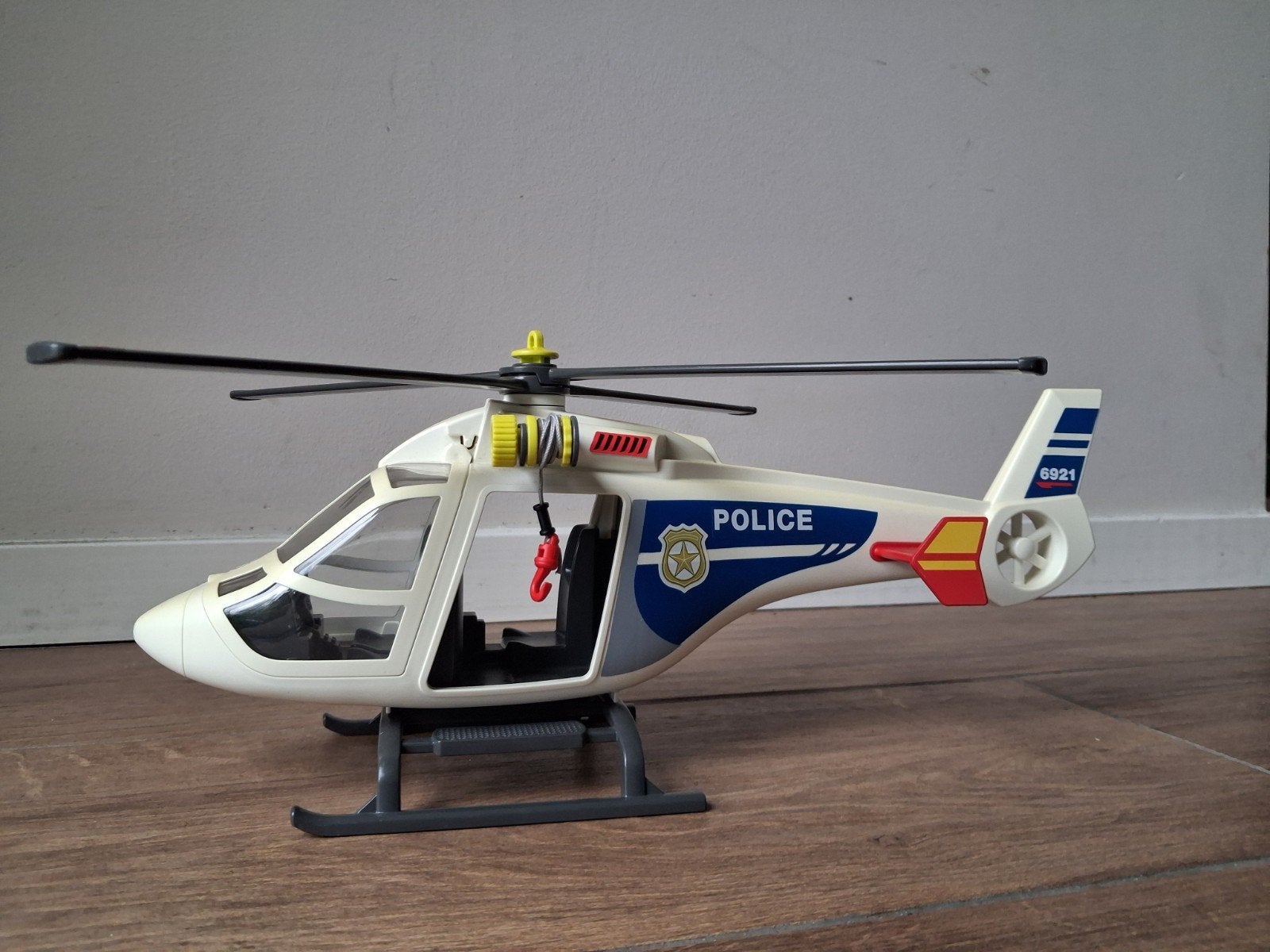 Playmobil Politie Helikopter 6921 - Wit verkleurd, Hobby en Vrije tijd, Modelbouw | Vliegtuigen en Helikopters, Overige merken