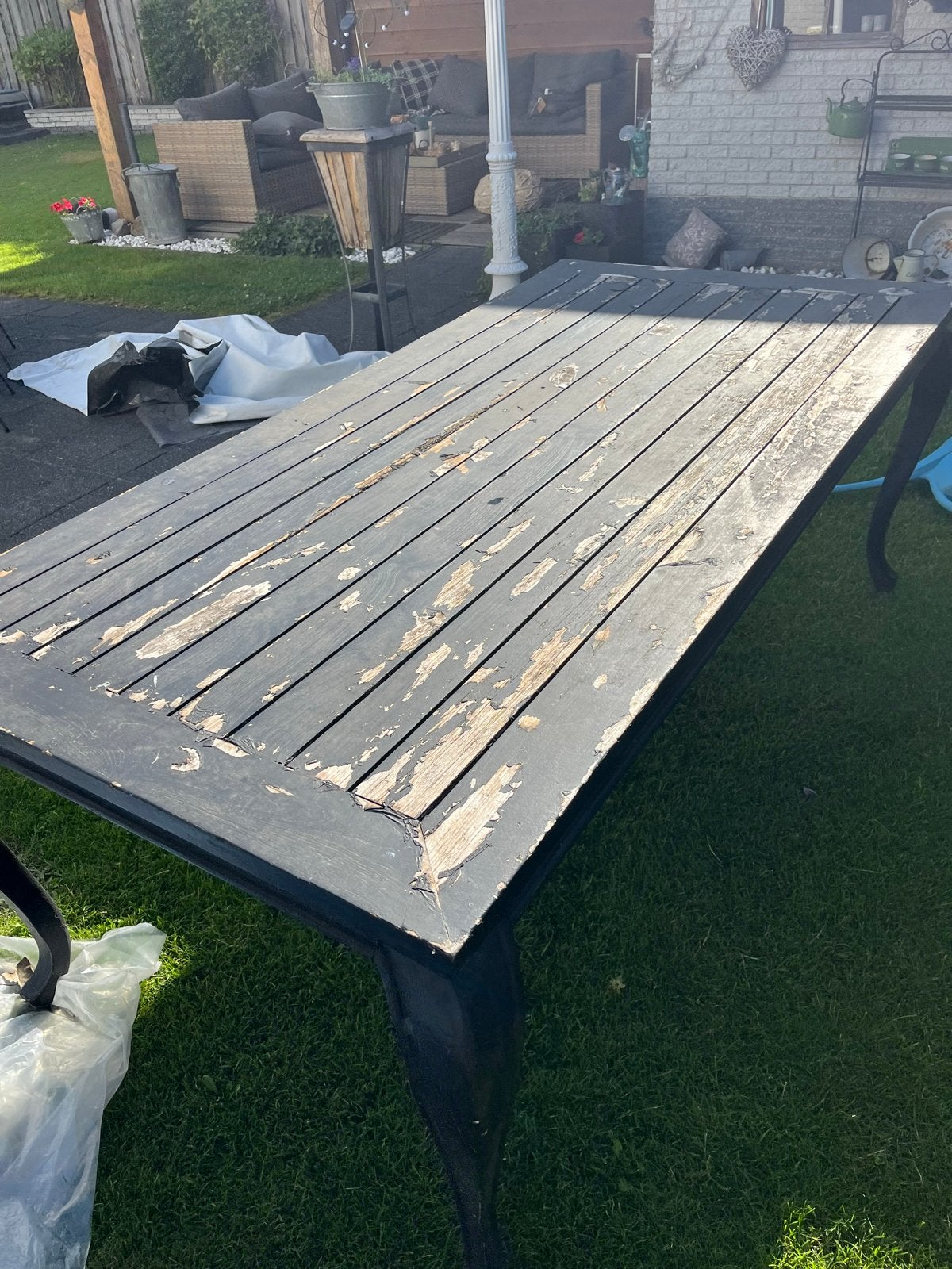 Robuuste tuintafel 100x200 cm - Opknapper, Tuin en Terras, Ophalen of Verzenden, Zo goed als nieuw