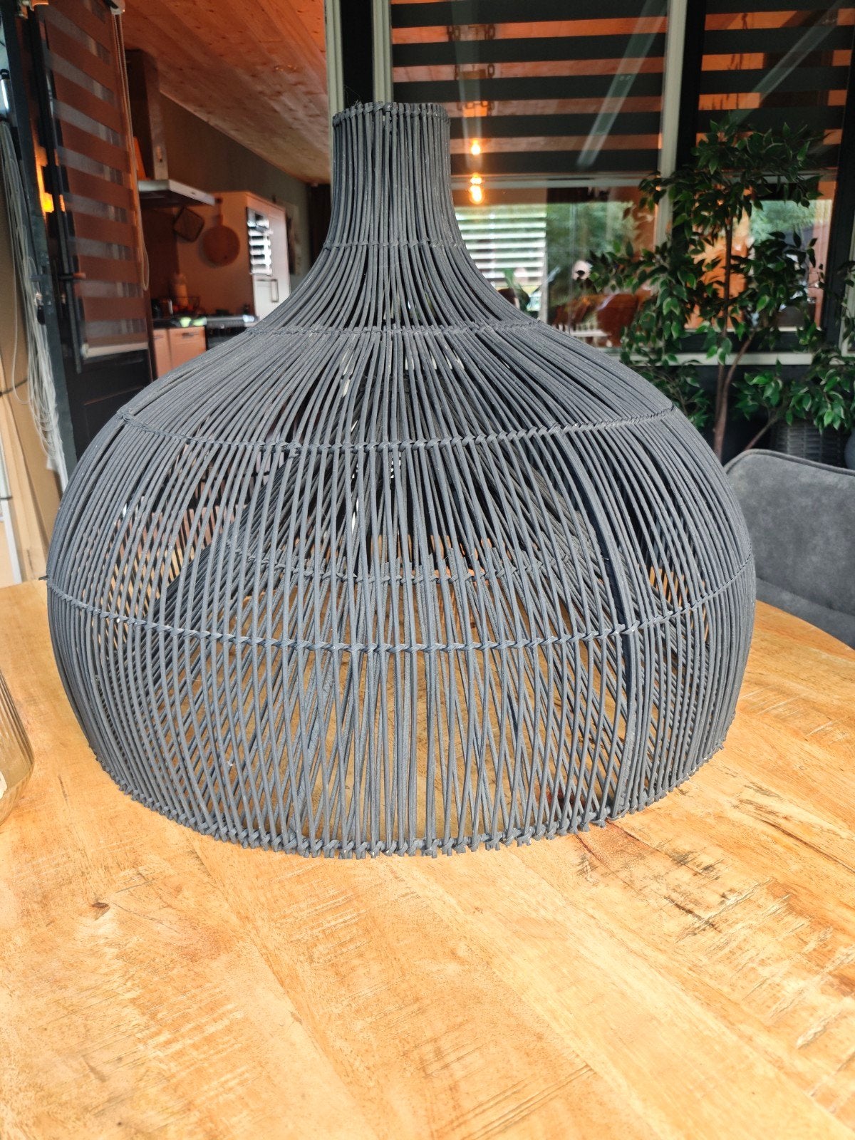 Maggie Rotan hanglamp zwart 65 cm, Ophalen
