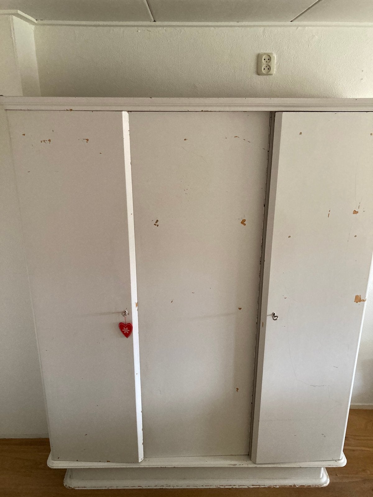 Houten kledingkast wit, Huis en Inrichting, Kasten | Lockerkasten, Ophalen, Gebruikt
