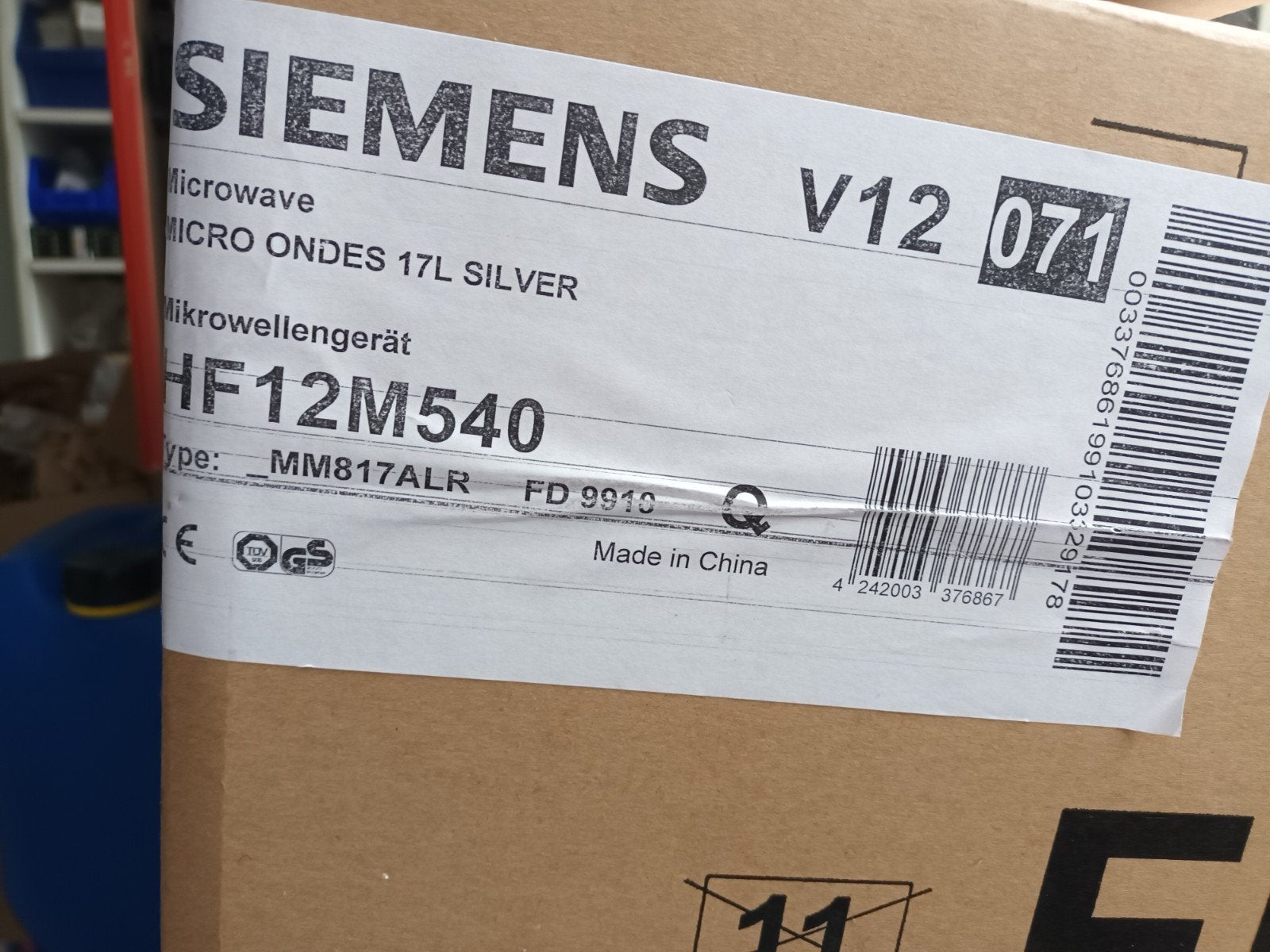 Siemens HF12M540 Magnetron - 17L Zilver, Witgoed en Apparatuur, Magnetrons, Ophalen, Nieuw