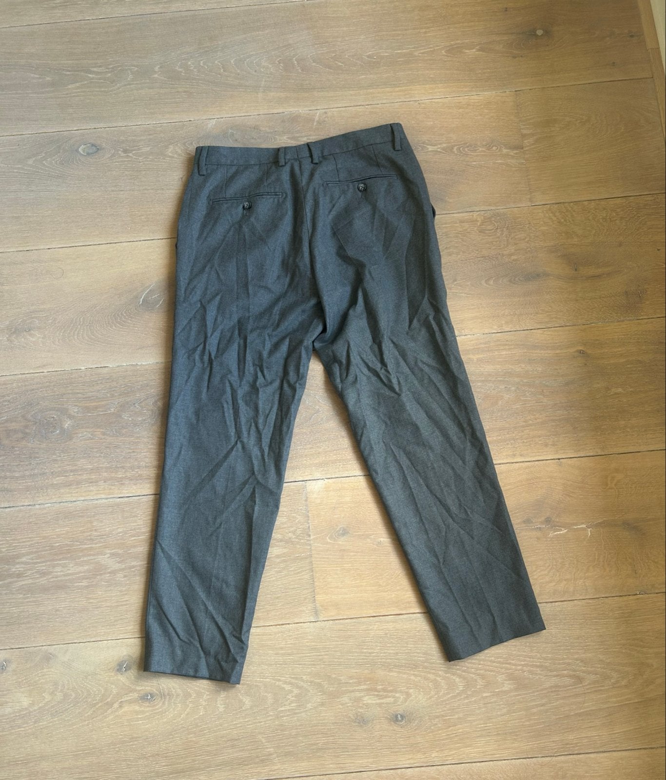 Antonio Fusaro Grijze Wollen Broek - Maat 50, Ophalen of Verzenden, Zo goed als nieuw, Maat 48/50 (M), Grijs