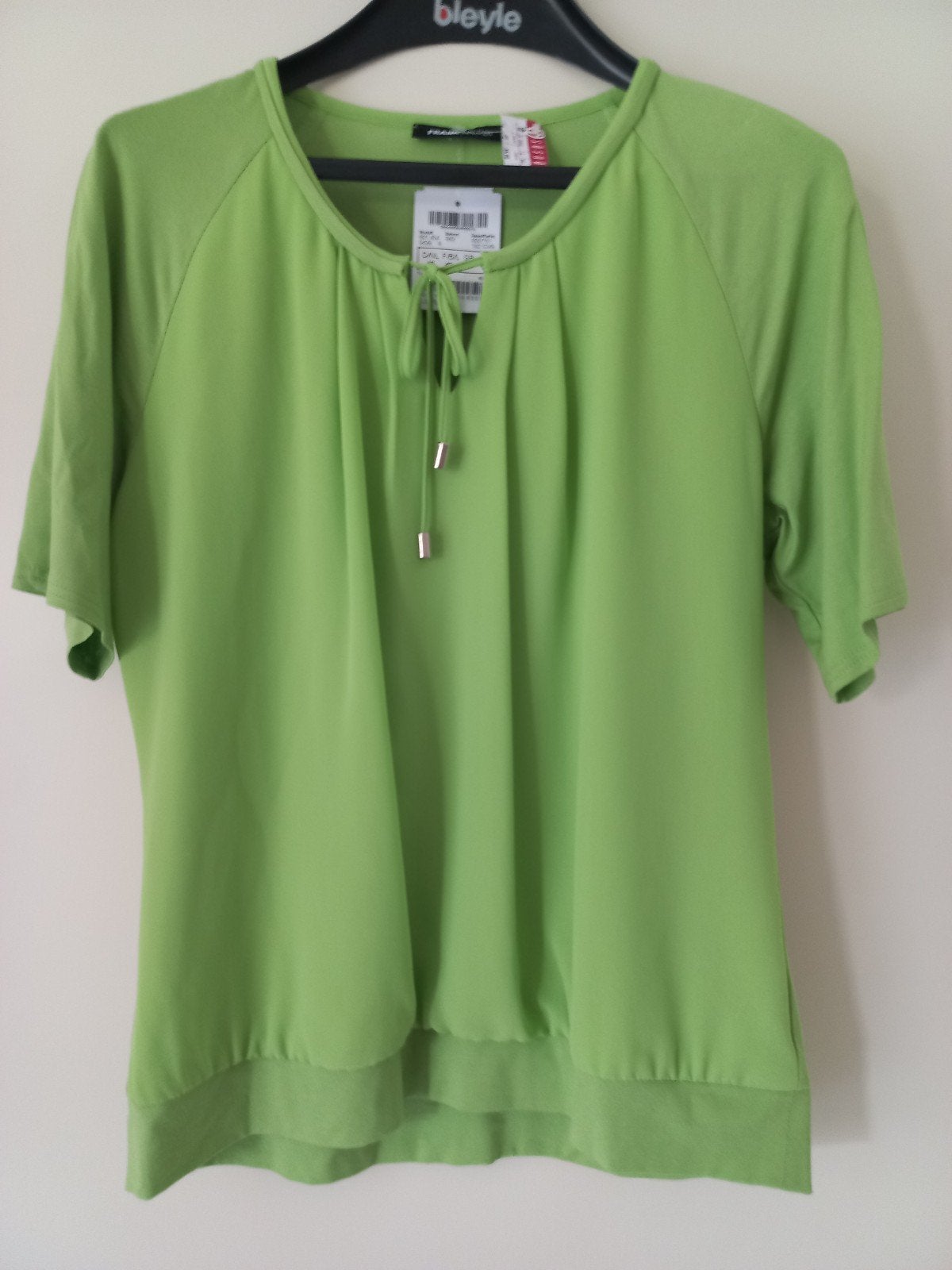 Frank Walder - Dames shirt korte mouw - Appel kleur - Mt 40, Maat 38/40 (M), Nieuw, Ophalen of Verzenden, Korte mouw
