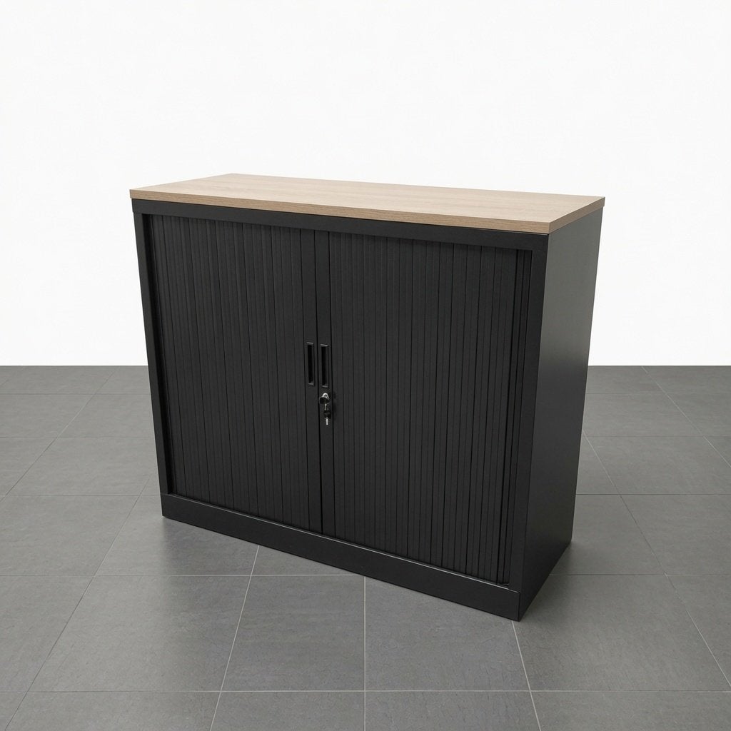 NIEUWE roldeurkast zwart - 105x120x43 cm, Niet ingevuld, Nieuw, Niet ingevuld, Niet ingevuld