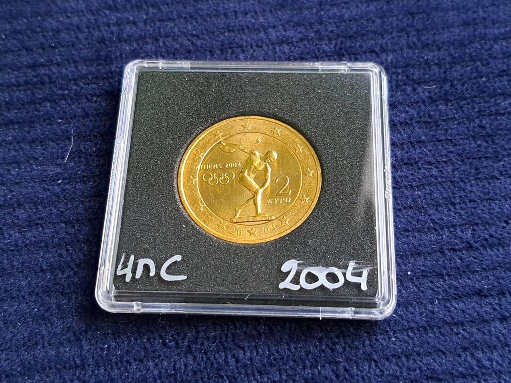 Glod Plated 2 euro UNC Griekenland 2004 Olympische Spelen, Ophalen of Verzenden, Griekenland, 2 euro