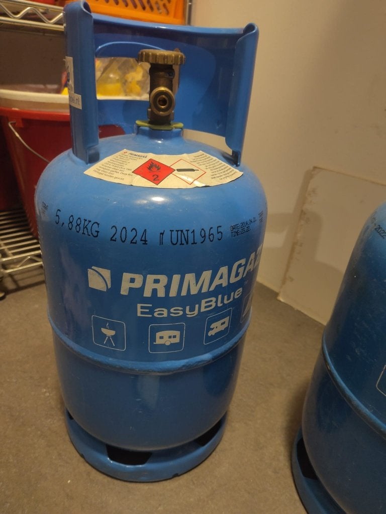 Primagaz gasflessen, Ophalen, Gebruikt