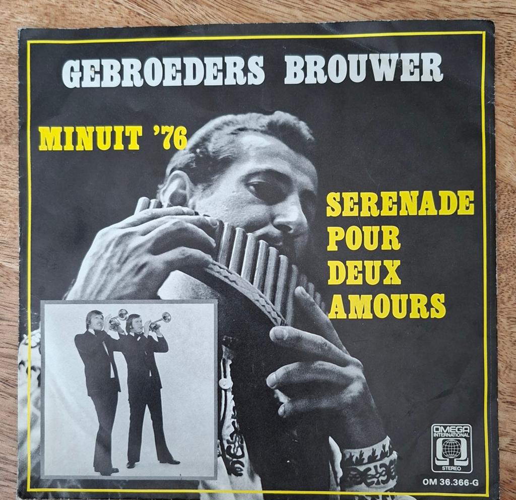 Single gebroeders brouwer trompet en panfluit  1976, Ophalen of Verzenden, Gebruikt, Overige formaten, Levenslied of Smartlap
