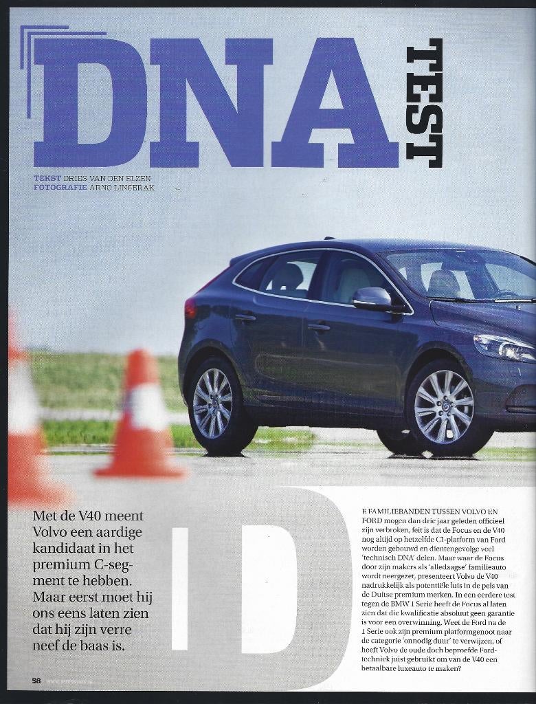 Autovisie test Ford Focus 1.6 TDCi versus Volvo C40 D2, Ophalen of Verzenden, Gelezen, Overige merken