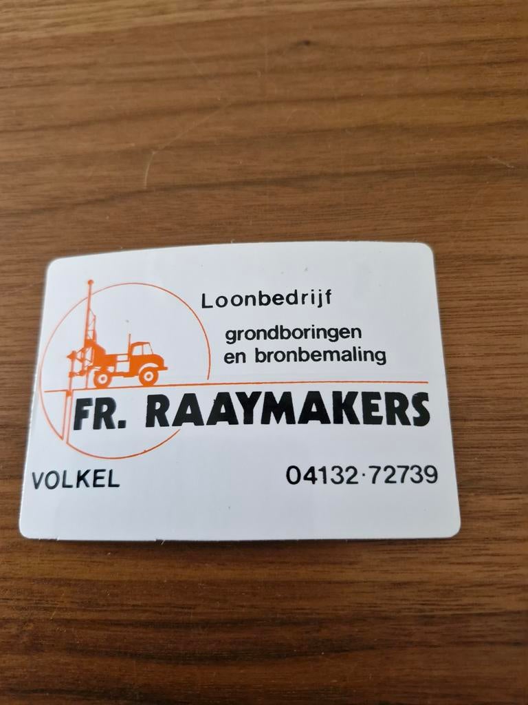 7870 Sticker Loonbedrijf FR. Raaymakers, Ophalen of Verzenden