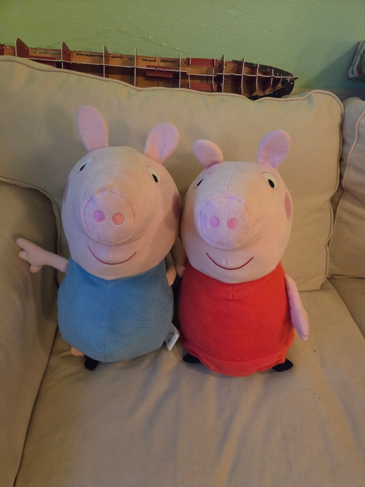 Peppa Pig en George knuffels - Zo goed als nieuw, Ophalen, Overige merken, Overige typen, Middelgroot (20 tot 80 cm)