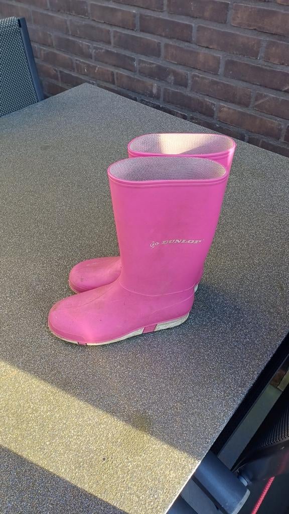 Dunlop roze laarzen maat 34, Ophalen, Gebruikt, Meisje, Laarzen