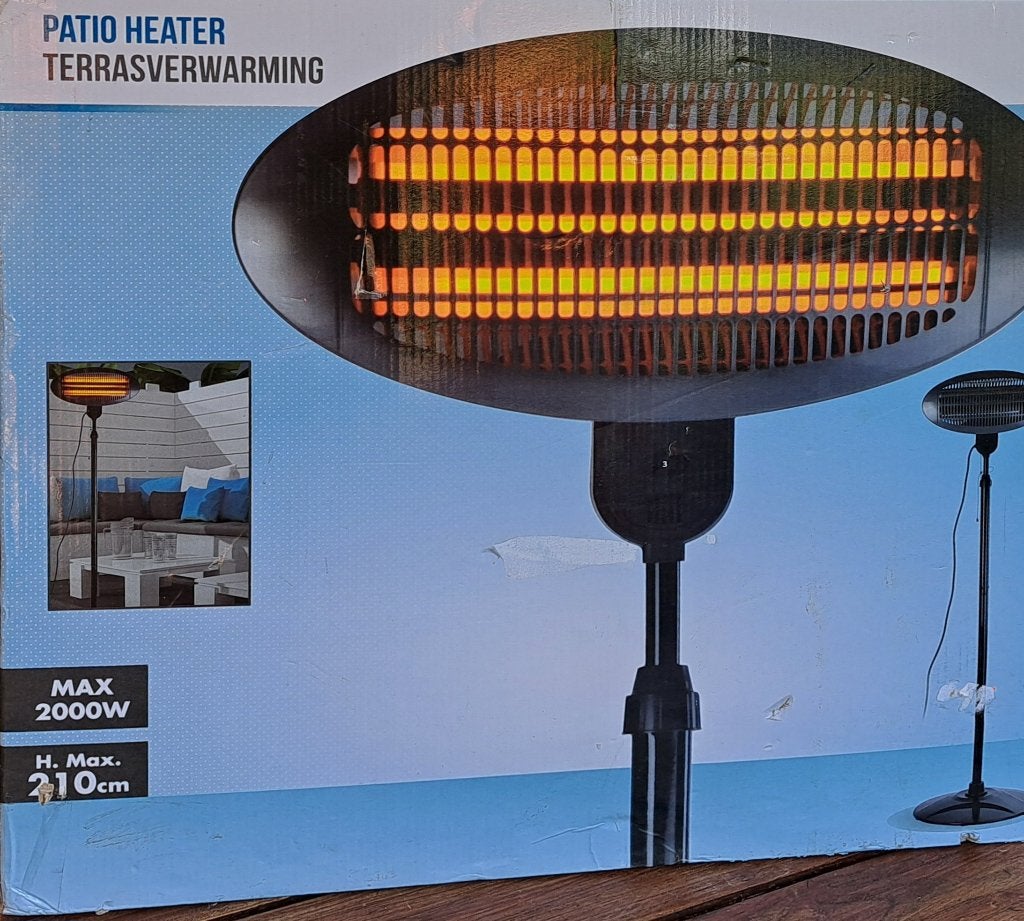 Excellent Patio heater / Terrasverwarming, Draaibaar, Vloer, Nieuw, Ophalen