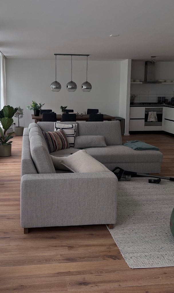 IKEA SÖRVALLEN 4-zits hoekbank–beige/bruin–zeer goede staat, Ophalen, Zo goed als nieuw, Hout