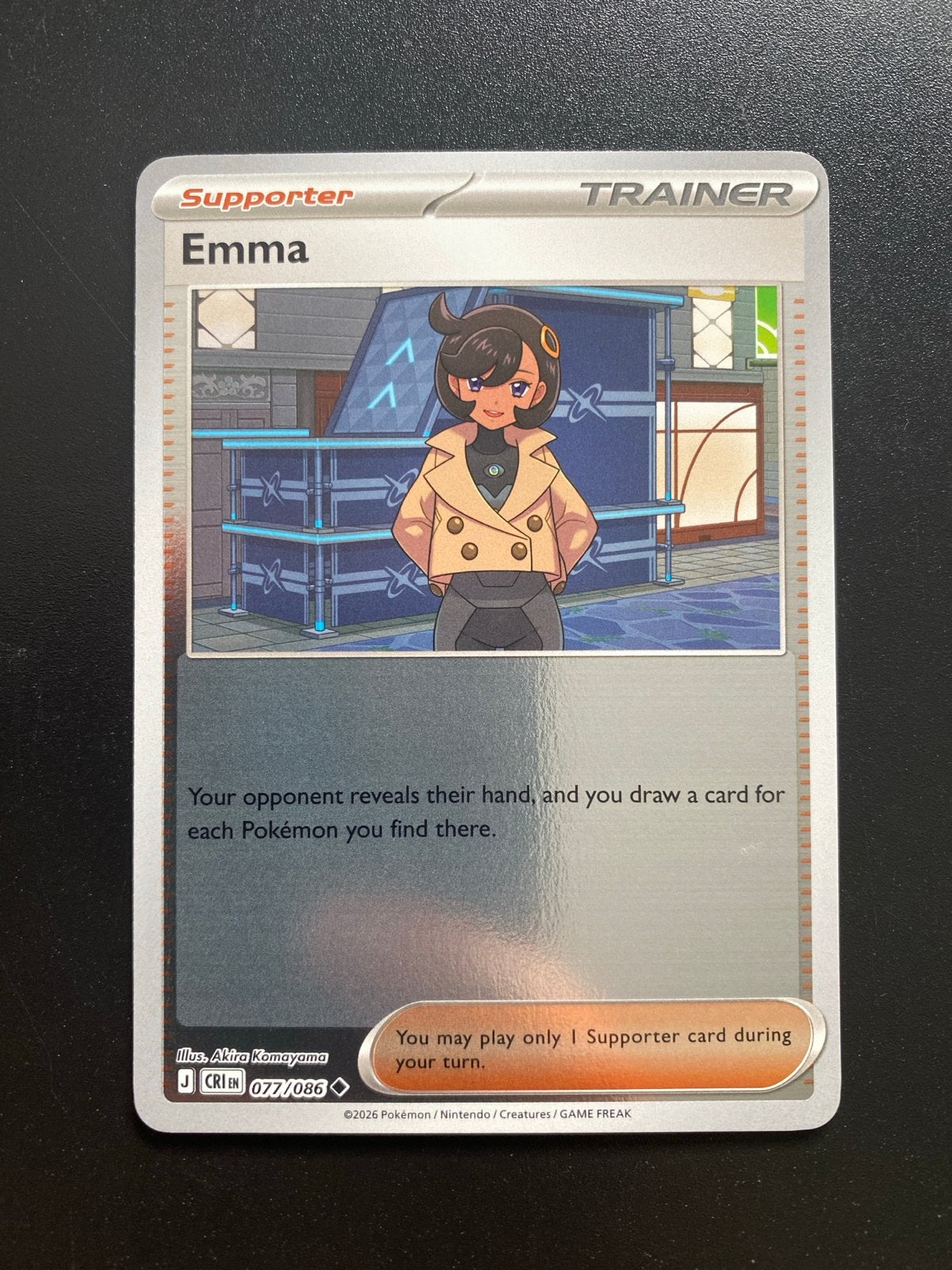 Emma 077/086 Rev. Holo Pokémon Chaos Rising, Ophalen of Verzenden, Zo goed als nieuw, Losse kaart, Foil